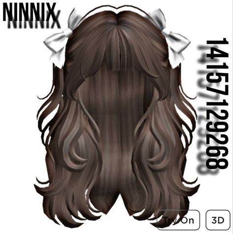 Pigtails With Ribbons, Half Up Pigtails, Roblox Black Hair, Fete Emo, Dont Touch My Phone, Brown Hair Roblox, Pelo Cafe, Blocksburg Outfit Codes￼, Hair Roblox