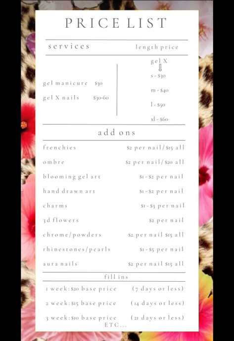 Nail Price List Ideas, Instagram Nail Page Names, Nail Tech Price List, Nail Page Name Ideas, Nails Page Name Ideas, Nail Prices, Chrome Powder, Instagram Nails, Nail Studio