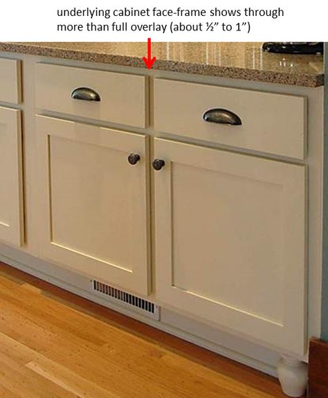 partial overlay Overlay Cabinets, Kitchen Cabinets Shaker Style, Shaker Cabinets Kitchen, Partial Overlay Cabinets, Kitchen Cabinet Style, Kitchen Cabinet Door Styles, Recessed Panel Cabinets, Box Construction, Cabinet Door Styles