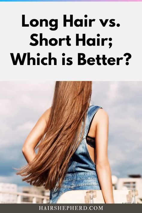 Long Hair vs. Short Hair; Pros and Cons (Best & Sexier Option) Short Vs Long Curly Hair, Long Hair Vs Short Hair Before And After, Long Vs Short Hair Before And After, Short Vs Long Hair, Short Hair Vs Long Hair, Long Hair Vs Short Hair, Long Vs Short Hair, Anime Long Hair, Thick Wavy Hair