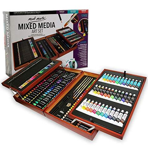 Watercolor Cake, Art Pencils, Drawing Letters, Drawing Supplies, Professional Art, Art Kits, Wood Case, Art Kit, Painting Supplies