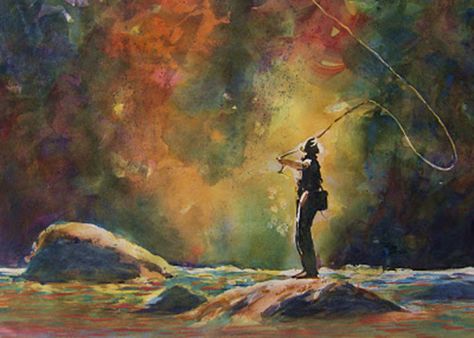 Perfect fly casting.  This is the stuff fly fishing dreams are made of.   #flyfishing #flycasting #ratherbeflyfishing Fly Fishing Art, Fly Casting, Fishing Art, Fishing Photography, Fly Fishing Tips, Fly Fisherman, Fish Painting, Sea Fish, Fish Art