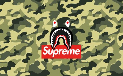 Bape Wallpaper Laptop, Bape Shark Wallpaper, Logos Wallpaper, Bape Wallpaper, Mac Backgrounds, Bape Shark, Supreme Logo, Nike Wallpaper, Family Tattoos