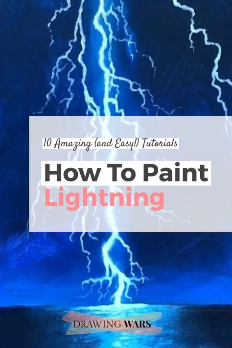 Lightning Art Paintings, Lighting Painting Acrylic, Lightning Painting Acrylic, How To Paint Lightning, Paint Lightning, How To Draw Lightning, Lightning Painting, Zine Ideas, Lightning Art