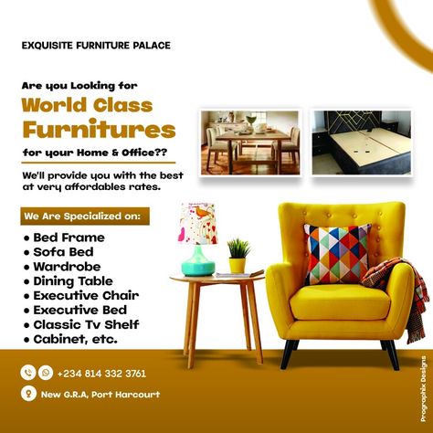 Furniture Flyer Design, Furniture Promo, Bed Classic, Tv Shelf, Design Edit, Drifting Cars, Graphic Design Ads, Flyer And Poster Design, Sofa Frame