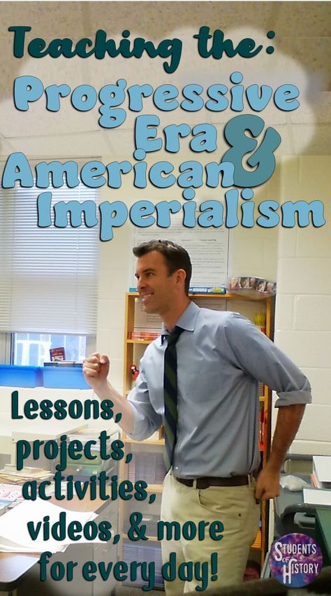 This awesome unit on America's Progressive Era and Imperialism is perfect for teaching about this complex era in your classroom. There's digital activities, projects, printable PDFs with answer keys, packets, videos, PPTs with guided notes and more! Everything is fully planned out for you! High School American History, Biography Activity, American History Classroom, American Imperialism, Progressive Era, High School Teachers, Classroom Videos, History Curriculum, History Classroom