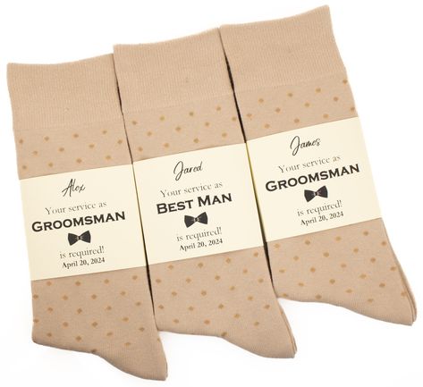 Fun Wedding Socks Groomsmen, Flower Dude, Boho Wedding Groomsmen, Security Ring, Champagne Color Dress, Groom Socks, Junior Groomsmen, Groomsmen Socks, Ring Security