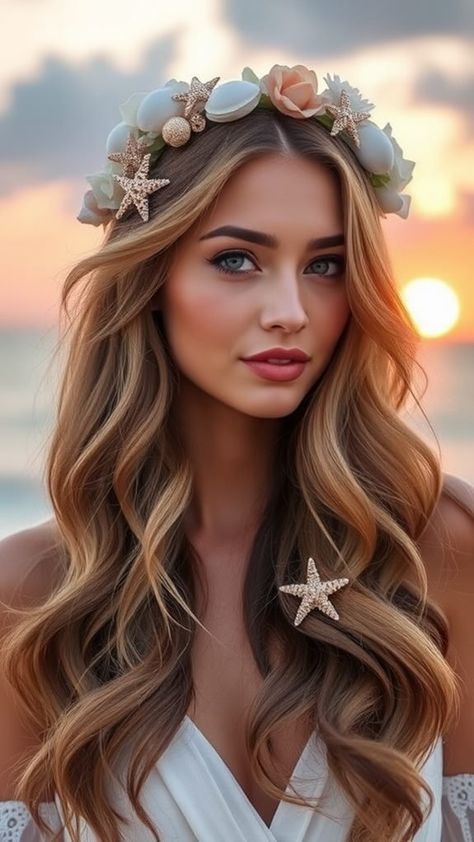 Beachy Waves for Special Occasions - Styling Ideas Beach Wedding Hairstyles Guest, Wedding Hairstyles Guest, Relaxed Curls, Beach Wedding Hairstyles, Easy Braid Styles, Medieval Hairstyles, Using A Curling Wand, Messy Waves, Mermaid Waves