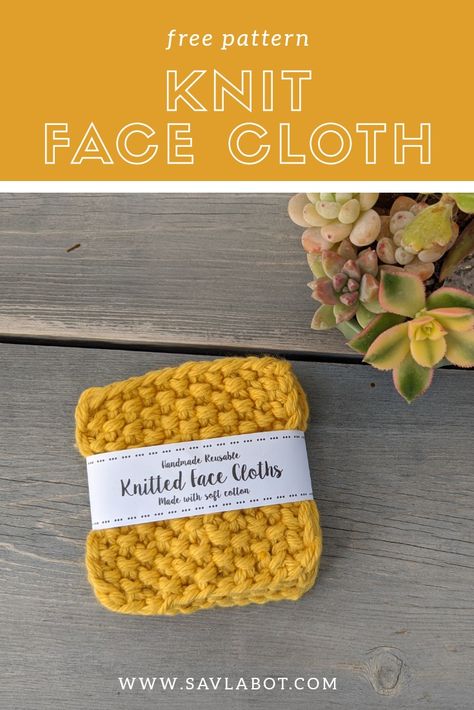 Free Pattern for reusable face cloths knit using a soft cotton blend yarn, though 100% cotton can be used too. Knitted Washcloth Patterns Free Cotton, Knit Face Cloth, Cotton Yarn Projects, Knitted Dishcloth Patterns Free, Cotton Yarn Knitting, Knitted Washcloth Patterns, Dishcloth Patterns Free, Knitted Washcloths, Cloth Pattern