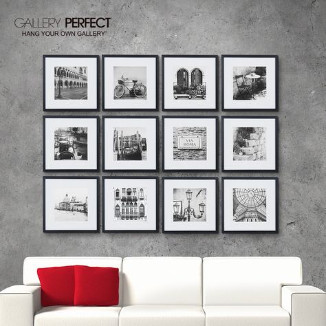 Gallery Perfect 12 Piece Black Square Photo Frame Gallery Wall Kit with Decorative Art Prints andamp; Hanging Template, Set >>> You could obtain added information at the photo link. (This is an affiliate link). Gallery Wall Frame Set, A Frame Cabins, Picture Gallery Wall, Entertaining House, Family Photo Wall, Picture Frame Set, Perfect Gallery Wall, Square Photo, Photo Wall Gallery