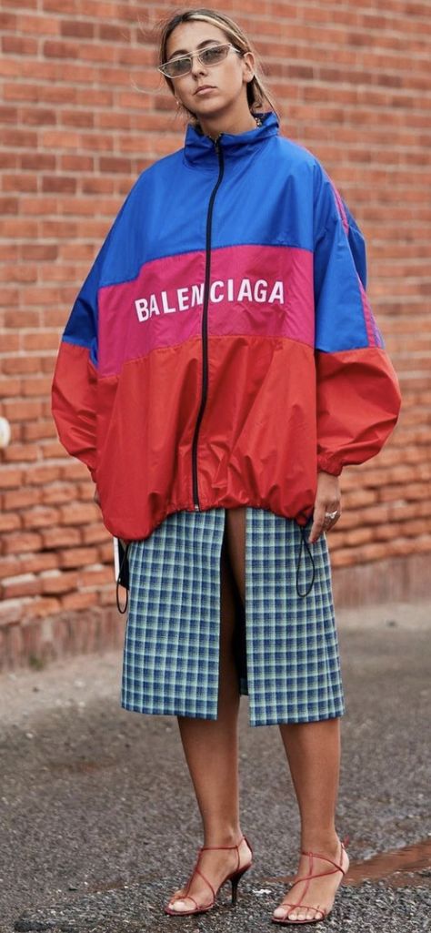 Winter Outfit, Color Blocking, Balenciaga, Rain Jacket, Winter Outfits, Fashion Inspo, Street Style, My Style, Color