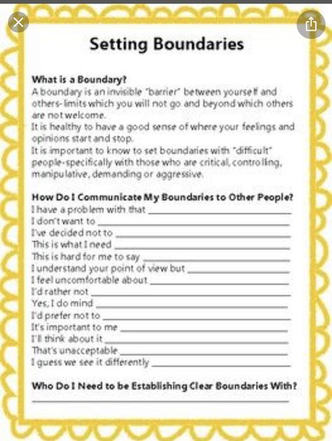 Healthy Boundaries Worksheets, Boundaries Worksheet, Group Therapy Activities, Inspirational Marriage Quotes, Personal Boundaries, Counseling Activities, Counseling Resources, Therapy Worksheets, Group Therapy