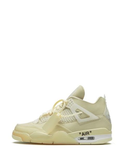 Air Jordan 4 Sail, Air Jordan 4 Off White, Jordan 4 Sail, Jordan 4 Off White, Shoes Wallpaper, Jordan Shoes Retro, Off White Shoes, Nike Air Jordan Retro, Air Jordan Retro