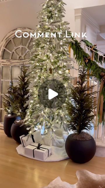 Julie Lancia • AMAZON HOME FINDS on Instagram: "Amazing value-priced Amazon Christmas Trees! Zero Compromise!
Comment LINK for everything I used here.
Or shop my link in bio.
Note: You need to be following me @julie.thedesigntwins to see links I send. 🫶

This amazing downswept flocked pencil Spruce tree is 9 feet tall. Prelit with 470 warm white lights. It stands majestic and striking yet fits into tight spaces. It’s the perfect tree. Comes in many colors and sizes. On sale now!
I added 3 ft and 4 ft trees around it and placed each in modern pots for a fun look. 
Add uplights and puck lights.
Love how it looks great even without any ornaments.
🤷🏼‍♀️ What do you think?
XO ~ Julie
#amazonfinds #amazonhome #amazonfavorites #christmasdecor #christmastree #christmasdecorating" Downswept Christmas Tree, Amazon Home Finds, Warm White Lights, Modern Pot, Amazon Christmas, Home Finds, Puck Lights, Spruce Tree, Christmas Tree Stand