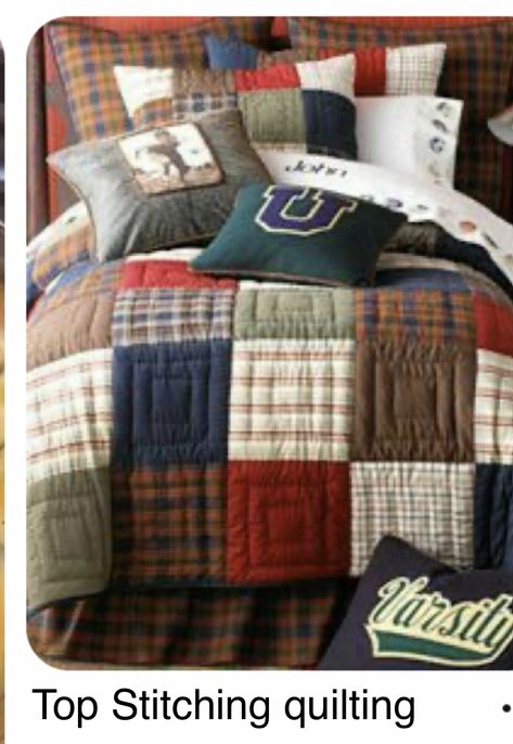 Colchas Quilting, Flannel Quilts, Plaid Quilt, Man Quilt, Boy Quilts, Memory Quilt, Quilts Ideas, Diy Quilt, 자수 디자인