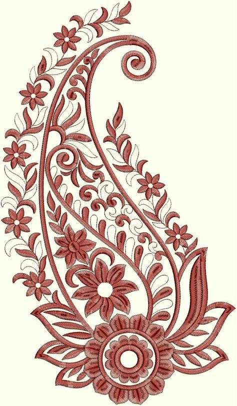 Paisley Drawing, Design For Dress, Paisley Embroidery, Tattoo Zeichnungen, Japanese Tattoos, Paisley Art, Embroidery Template, Pinterest Profile, Digital Borders Design