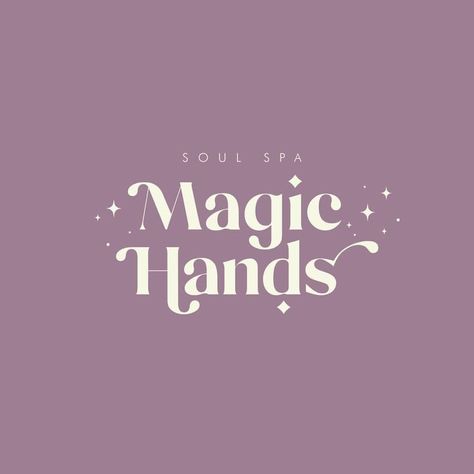 Magical Logo, Logo Inspiration Design, Magic Logo, Stars Logo, Blogger Logo, Skincare Logo, Handwritten Logo, Boho Logo, Magic Hands