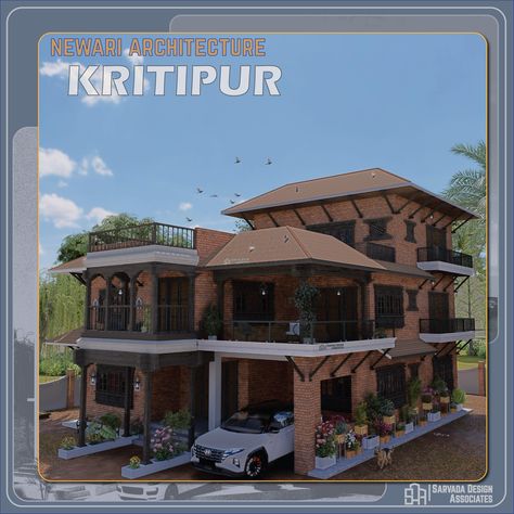 Inspired by the intricate charm of Newari architecture. #NewariHeritage #architecture Traditional Newari Architecture, Newari House Design, Newari Architecture, Bungalow House, Bungalow House Design, Bungalow, House Design, Architecture, On Instagram