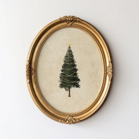 Christmas Tree Print Christmas Decor Holiday Decor Holiday Art Christmas Art DIGITAL DOWNLOAD - Etsy Antique Christmas Aesthetic, Christmas Decor Old House, Green And Ivory Christmas Decor, Winter Boho Decor, Homey Christmas Decorations, Classic Christmas Decorations Diy, Deer Themed Christmas Decor, Glam Christmas Tablescape, Classic Elegant Christmas Tree