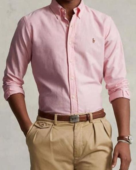 Pink Shirt Outfit, Formal Dress For Men, Brown Pants Outfit, Shirt Outfit Men, Tan Trousers, Pants Outfit Men, Pink Formal Dresses, Brown Suits, Brown Pants