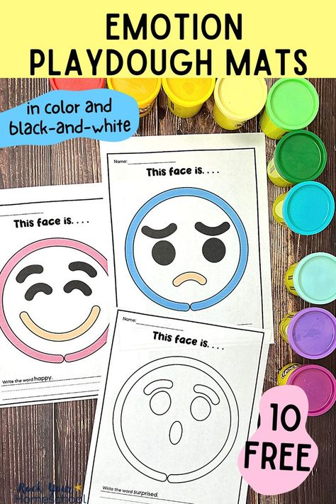 Mindfulness Preschool Activities, Preschool Feelings Theme, Emotion Playdough Mats, Social Emotional Learning Preschool, Emotion Activity, Emotions Preschool Activities, Feelings Activities Preschool, Curriculum Themes, Feelings Preschool