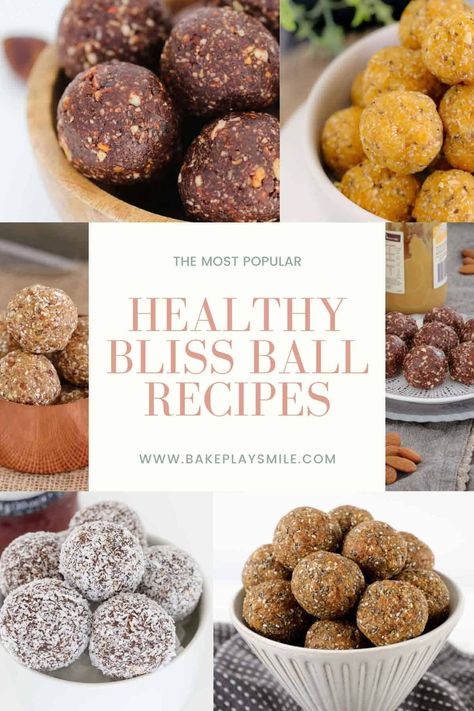 Healthy Bliss Ball Recipes - Bake Play Smile School Lunch Boxes, Healthy Savory Snacks, Energy Balls Healthy, Ball Recipes, Energy Bites Recipes, Energy Ball Recipe, Clean Eating Desserts, Snacks Healthy, Healthy Lunchbox