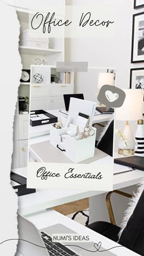 Office must have from Amazon. Office decor essentials. Decor ideas. Office Desk Supplies, Office Stationary, Office Desktop, Desk Supplies, Office Essentials, Supplies Organization, Home Office Organization, Decor Essentials, Office Organization