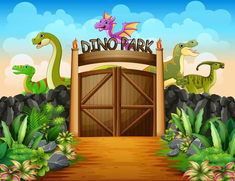 Dino Island, Park Illustration, Dino Park, Mobile Wallpaper Android, Wallpaper Android, Cartoon Background, Mobile Wallpaper, Android Wallpaper, Theme Park