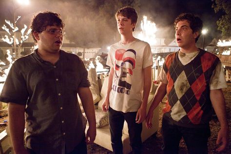 Jonathan Daniel Brown, Thomas Mann and Oliver Cooper in Warner Bros. Pictures' Project X (2012) House Party Movie, High School Parties, X Movies, Project X, Film Review, Aesthetic Movies, Movie Characters, House Party, Movies Showing