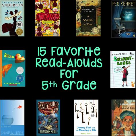 15 Favorite Read Alouds for 5th Grade- Hello Learning Blog 3rd Grade Books To Read Aloud, Grade 4 Read Alouds, Best Read Aloud Books For 5th Grade, Best Chapter Books For 3rd Grade, Second Grade Read Aloud Chapter Books, Fifth Grade Reading, Worksheets For Grade 5, 5th Grade Books, Learning Books