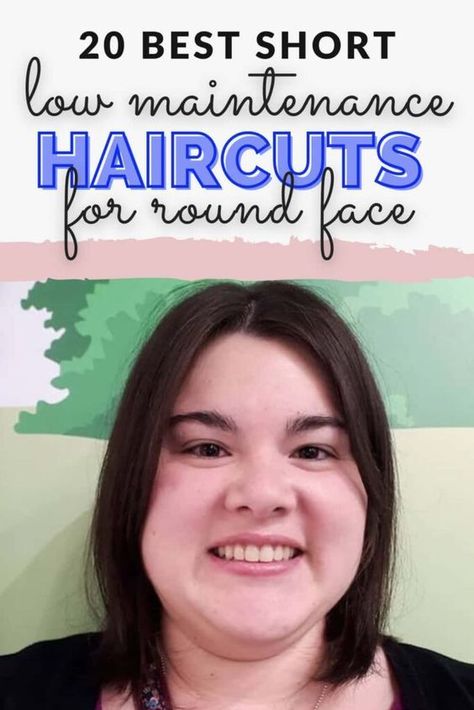 21 Best Low Maintenance Short Haircuts for Round Faces... Low Maintenance Short Hair, Fat Face Haircuts, Haircuts For Round Face Shape, Low Maintenance Short Haircut, Hairstyles For Fat Faces, Haircuts For Round Faces, Hair Blowout, Chubby Face Haircuts, Short Hair Cuts For Round Faces