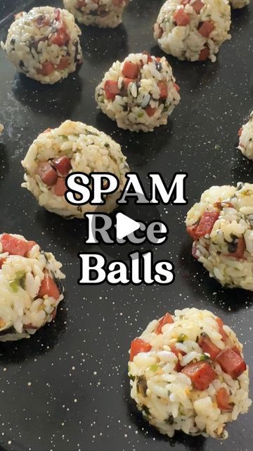 Spam And Seaweed Recipe, Spam Musubi Appetizer, Spam Rice And Seaweed Bowl, Spam Rice Balls Recipe, Spam Musubi Rice Balls, Mini Spam Musubi, Spam Musubi Balls, Ways To Use Kewpie Mayo, Spam Rice And Seaweed