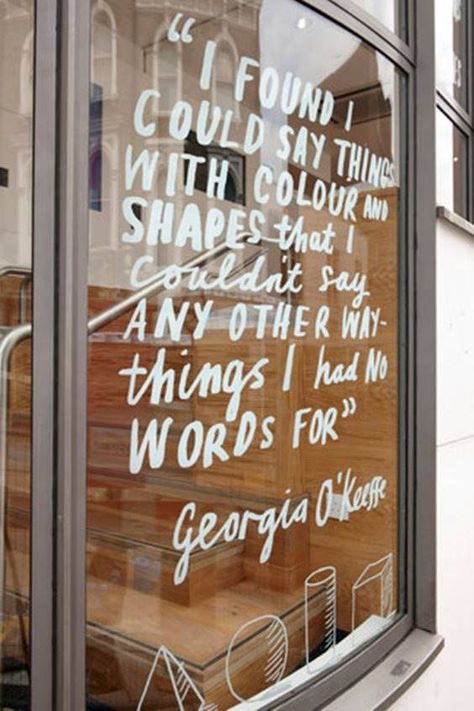 38 Great Inspirational Quotes and Motivational Quotes 6 Window Display Retail, Visual Merchandising Displays, Great Inspirational Quotes, Window Graphics, Window Signs, Interior Display, Clean Slate, Open Office, Merchandising Displays