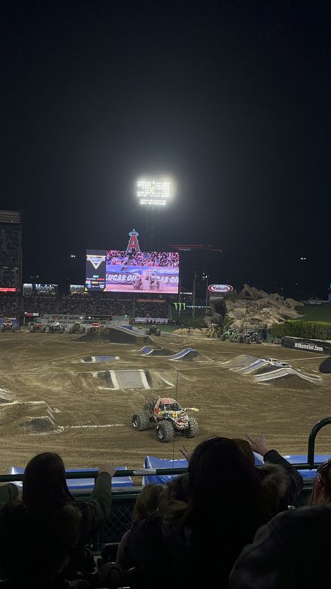 Monster Truck Aesthetic, Monster Jam Aesthetic, Jamming Aesthetic, Angels Stadium, Monster Truck Show, Street Racer, Angel Stadium, Monster Jam, Summer 24