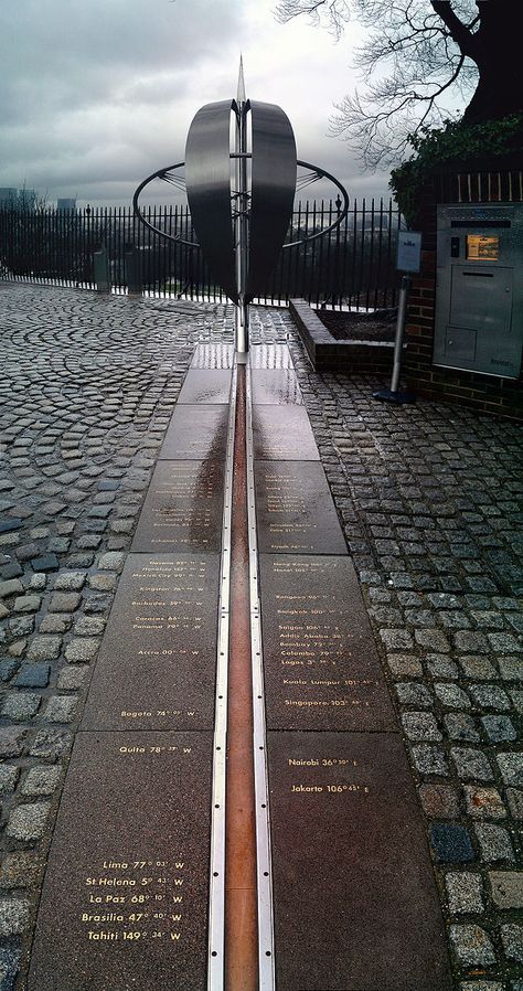 :Prime Meridian Of The World, Greenwich, London. Greenwich was chosen as the universal time meridian of longitude from which standard times throughout the world are calculated, on this day 13th October, 1884 London Greenwich, Greenwich Meridian, Prime Meridian, Greenwich London, Gina Lollobrigida, London Baby, London Landmarks, London Places, Entrepreneur Tips