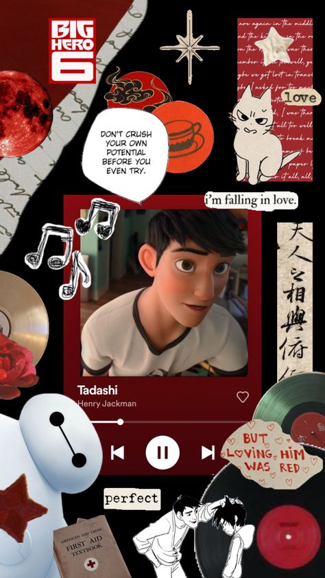 Red + black aesthetic Tadashi Hamada wallpaper #tadashihamada #bighero6 #wallpaper #shuffles Baymax Hiro Tadashi, Bighero6 Wallpaper, Big Hero 6 Baymax Art, Tadashi Hamada Icon, Big Hero 6 Wallpaper Aesthetic, Tadashi Hamada Aesthetic, Hiro Hamada Wallpaper, Big Hero Six Tadashi, Tadashi Hamada Wallpaper