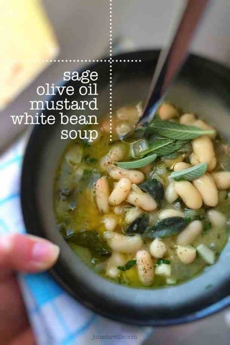 Recipe With Mustard, Sage Soup, Valentine Dinner Recipes, Bisque Soup Recipes, Lobster Bisque Soup, Valentines Food Dinner, White Bean Soup Recipes, Dairy Free Soup, Bean Soup Recipe