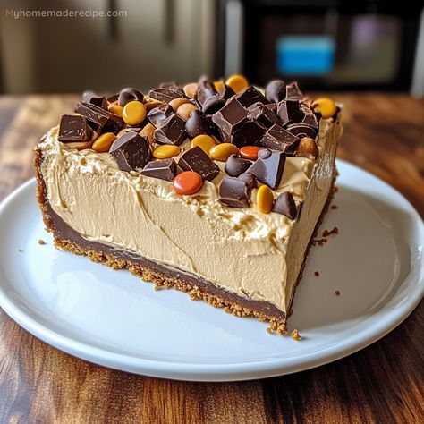 No-Bake Peanut Butter Cheesecake - Easy and Delicious - My Home Made Recipe Cheesecake Easy, Fall Goodies, Reese's Pieces, Cheesecake Toppings, Peanut Butter Cheesecake, Peanut Butter Filling, Easy Cheesecake, Peanut Butter Lovers, Vanilla Chocolate