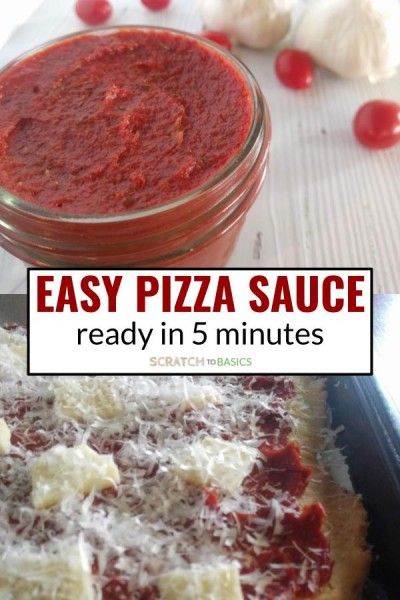 This quick and easy homemade pizza sauce is made with simple ingredients in 5 minutes! Use this recipe for your next pizza night for a delicious red-sauce to go on your pizza. Use tomato paste and simple seasonings for an easy pizza sauce recipe. #scratchtobasics #pizzasauce #pizzanight Simple Pizza Sauce Recipe, Sugar Free Pizza Sauce, Breakfast Pizza Sauce, Panzerotti Recipe, Easy Pizza Sauce Recipe, Quick Pizza Sauce, Easy Pizza Sauce, White Pizza Sauce, Homemade Pizzas