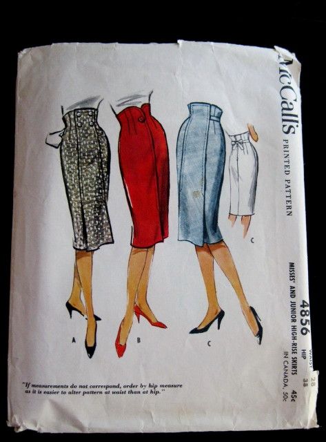 Sewing Patterns Skirt, Pencil Skirt Pattern, 1950s Patterns, 1950s Sewing Patterns, Patron Vintage, Design Moda, High Waisted Pencil Skirt, Skirt Patterns Sewing, Simplicity Sewing