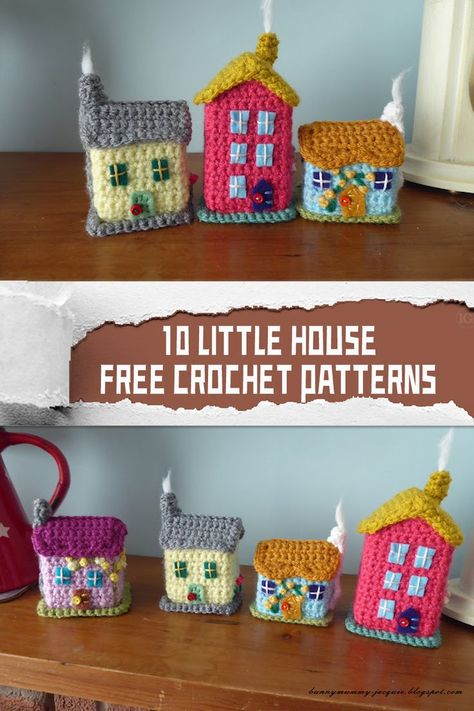 These Little House creations transcend their physical form, becoming symbols of the joy that crochet brings into our lives #freecrochetpatterns Crochet Mini Doll Free Pattern, Crochet Containers, Easy Crochet Basket Pattern, Free Form Crochet, Crochet Hand Warmers, Crochet Pot Holders Free Pattern, Miniature Knitting, Crochet Fairy, Yarn Craft