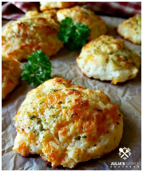 Butter Drop Biscuits, Garlic Drop Biscuits, South Carolina Recipes, Cheddar Drop Biscuits, Oil Dip For Bread, Dip For Bread, Garlic Cheese Biscuits, Garlic Cheddar Biscuits, Carolina Recipes