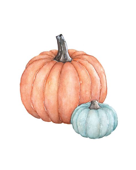 Pumpkins Painting Orange and Blue Pumpkin Autumn Painting Free Fall Printables, Pumpkin Vine, Autumn Dining, Watercolor Pumpkins, Happy Thanksgiving Day, Vegan Thanksgiving, Fall Printables, Fall Watercolor, Fall Kitchen