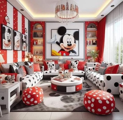 Disney Apartment Decor, Disney Apartment, Disney Bedding Sets, Disney House Ideas, Mickey Mouse Room, Mickey Mouse Bedroom, Disney Themed Rooms, Disney Bedroom, Disney Bedding