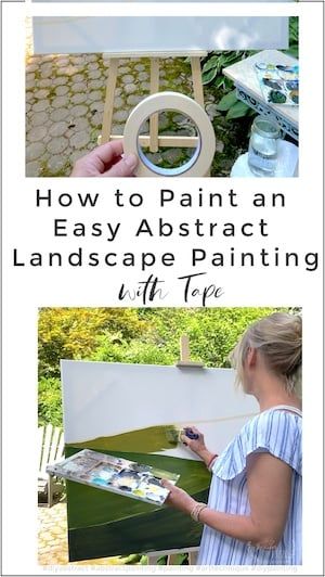 Painting With Tape, Canvas Art Painting Acrylic, Colorful Landscape Paintings, Easy Landscape Paintings, Tape Painting, Diy Abstract Canvas Art, Colorful Paintings Acrylic, Abstract Art Diy, Outdoor Canvas