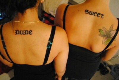 Friendship Tattoos...from Dude Where's My Car? Best Friend Tats, Friend Tats, Bestie Tats, Best Tattoo Fonts, Dude Where's My Car, Sweet Tattoos, Bff Tattoos, Stick N Poke, Friendship Tattoos