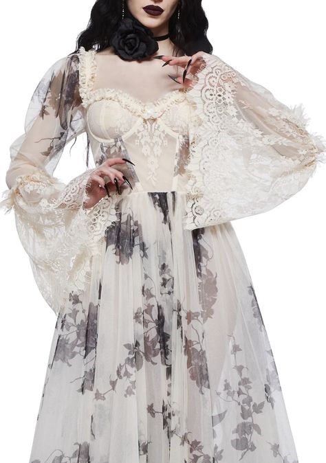 Rule Over Your Wardrobe with our Royalcore Fashion Collection – Dolls Kill Royalcore Aesthetic Outfits, Royalcore Fashion, White Goth Aesthetic, Ghost Dresses, Dark Skirts, Dark Floral Dress, Gothic Floral, Maxi Gown, Corset Mini Dress