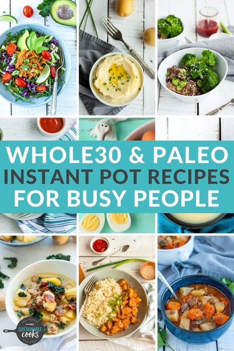 You're going to love these paleo and Whole30 Instant Pot recipes! Free from dairy, gluten, grains, sugar, and soy, these delicious pressure cooker dishes are all tasty and compliant. #whole30instantpot #paleoinstantpot #dairyfreeinstantpot #glutenfreeinstantpot Instant Pot Paleo Recipes, Paleo Instant Pot Recipes, Paleo Chicken Pot Pie, Whole30 Instant Pot, Paleo Primal Diet, Gluten Free Instant Pot Recipes, Chicken Bruschetta Recipe, Gluten Free Instant Pot, Primal Diet