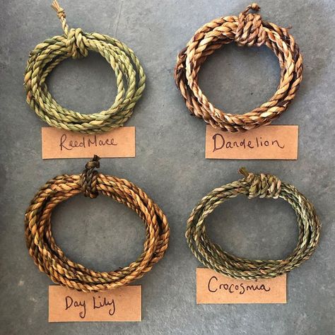 Cordage Diy, Foraged Fibers, Foraged Fibres, Flax Weaving, Leaf Projects, Weaving For Kids, Summer Camp Crafts, Willow Weaving, Basket Making