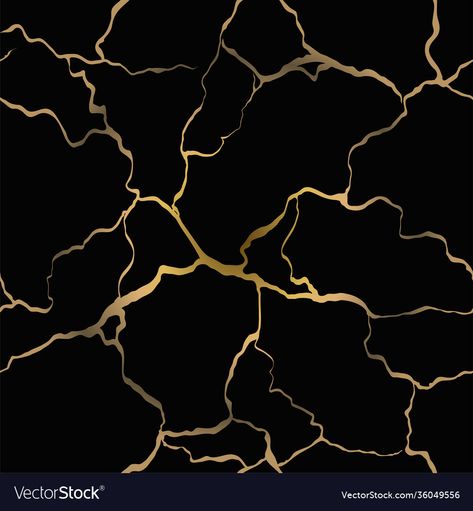 Kintsugi Background, Kintsugi Pattern, Texture Marble, Black And Gold Aesthetic, Greek Pattern, Gold Aesthetic, Promotional Design, Black Granite, Stone Pattern